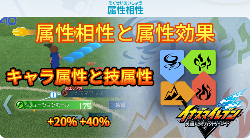 【イナイレV】属性相性と属性効果倍率【攻略】