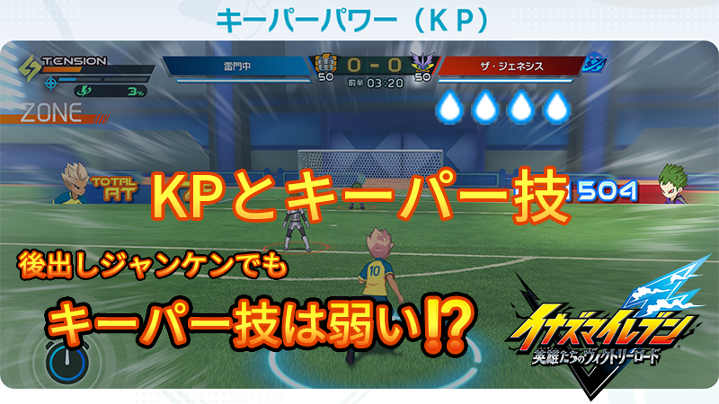 【イナイレV】KPキーパーパワーとキーパー技 ステータス 計算式【攻略】